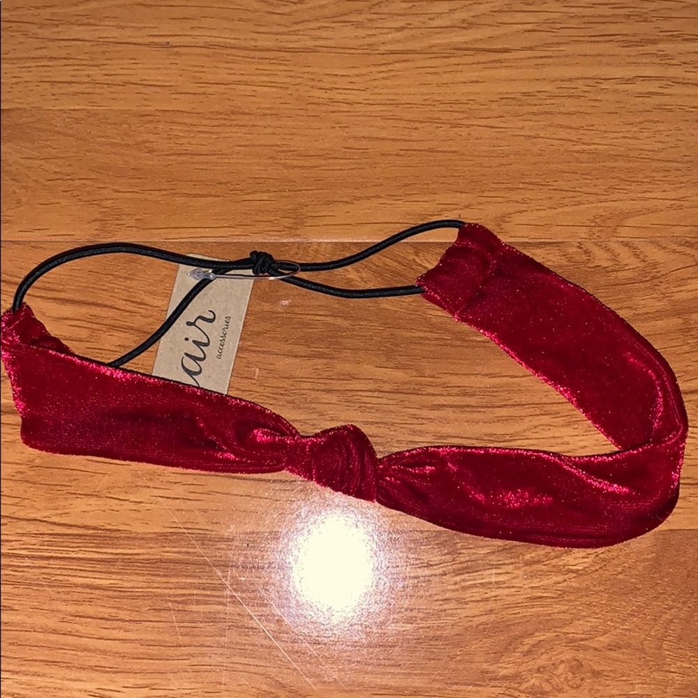 Burgundy Velvet Headband